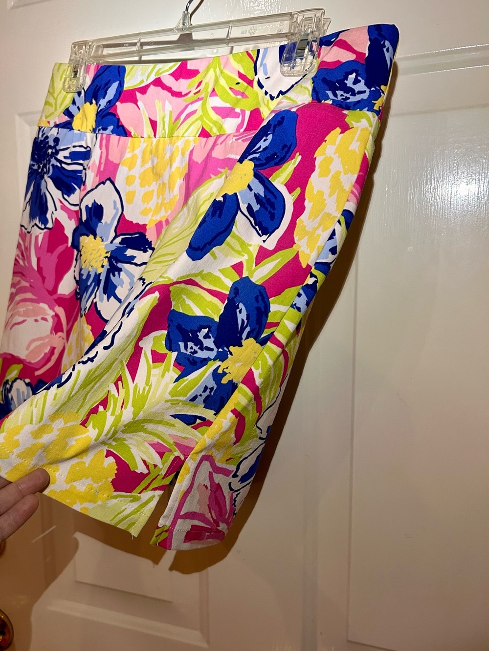 Rafaella Pink Floral Mini Skirt with Blue Accents - Picture 6 of 8